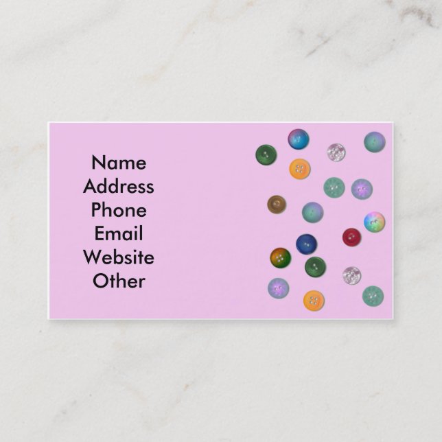 Crafter or Seamstress Business Card (Front)