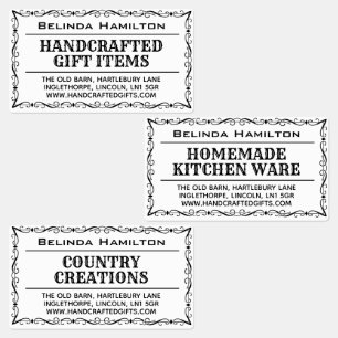 Crafter Product Name & Description on a Label