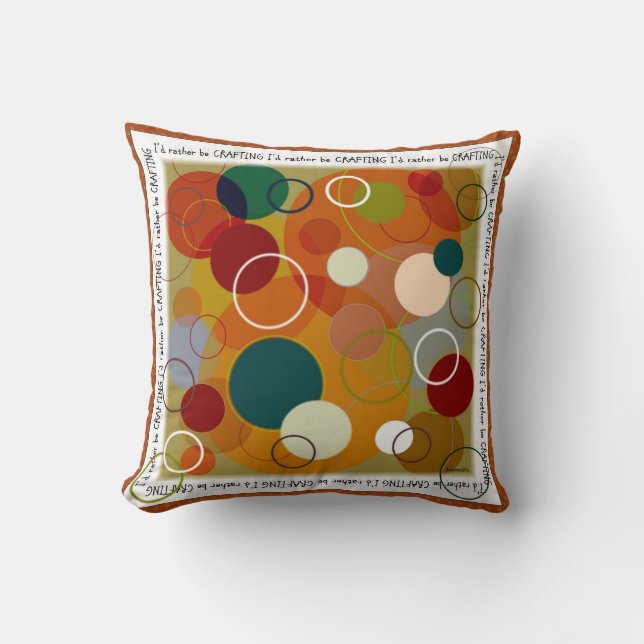Crafters Circle Multicolored Pillow (Front)