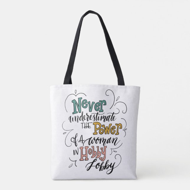 Crafter's Tote Bag - Funny Quote (Back)
