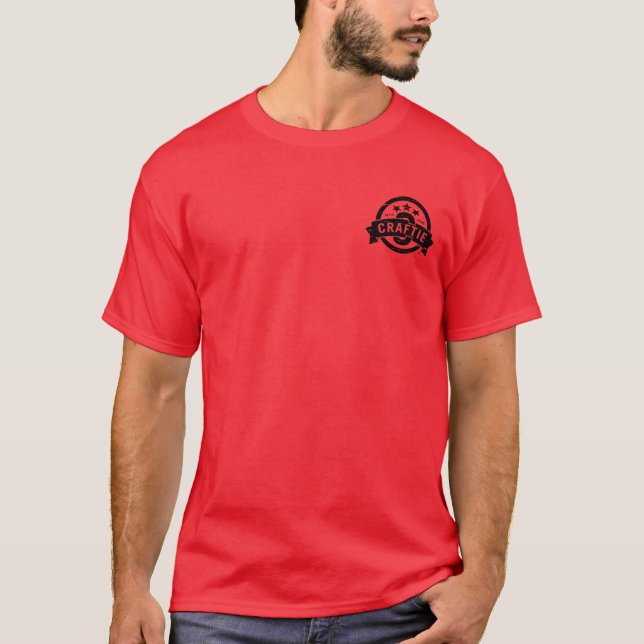 "Craftie Nations" on Red T-Shirt (Front)