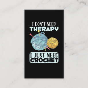 Crafting and Crochet addicted Yarn Lover Business Card