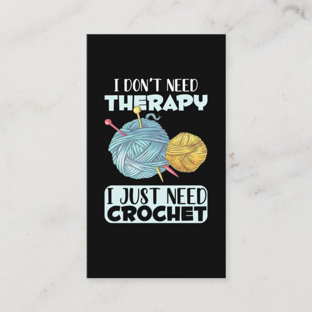 Crafting and Crochet addicted Yarn Lover Business Card (Front)