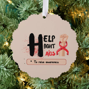 Crafting Change: Help Fight AIDS Day Awareness Tree Decoration Card
