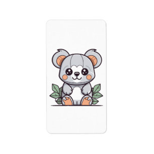 Crafting Kawaii Magic Koala Vector Label
