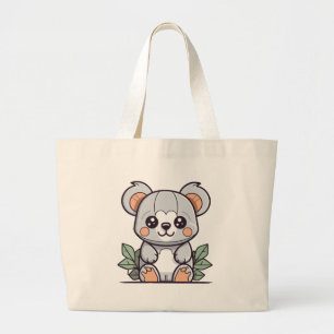 Crafting Kawaii Magic Koala Vector Large Tote Bag
