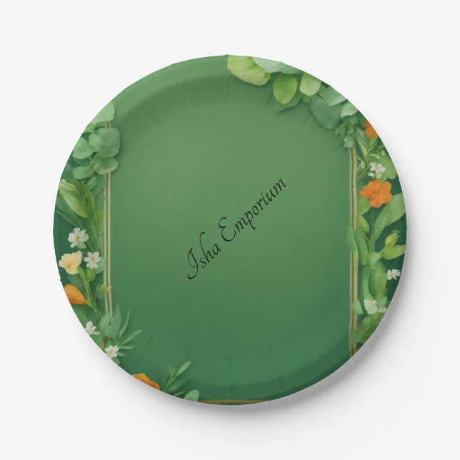 Crafting Paper Plates with Floral Motifs (Front)