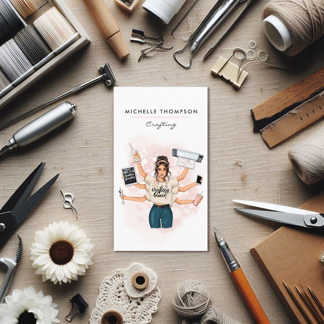 Crafting Queen Crafter QR Code Business Card (Crafting Queen Crafter QR Code Business Card)