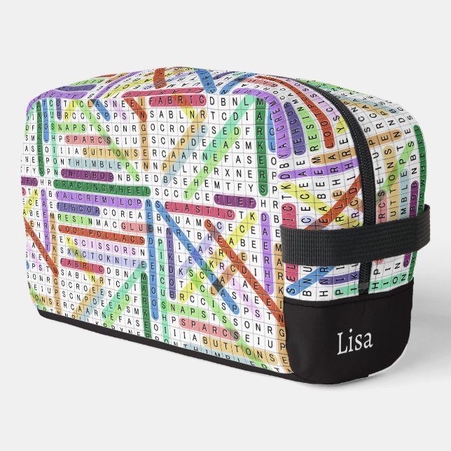 Crafting Sewing Word Search Dopp Kit (Left Corner)