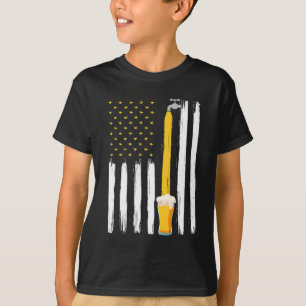 Crafts Beer American Flag USA 4th July Brewery Alc T-Shirt