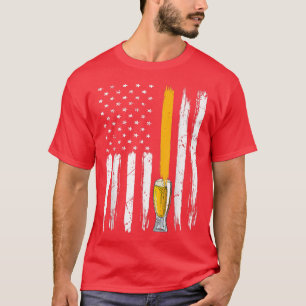Crafts Beer American Flag USA 4th July Brewery Alc T-Shirt