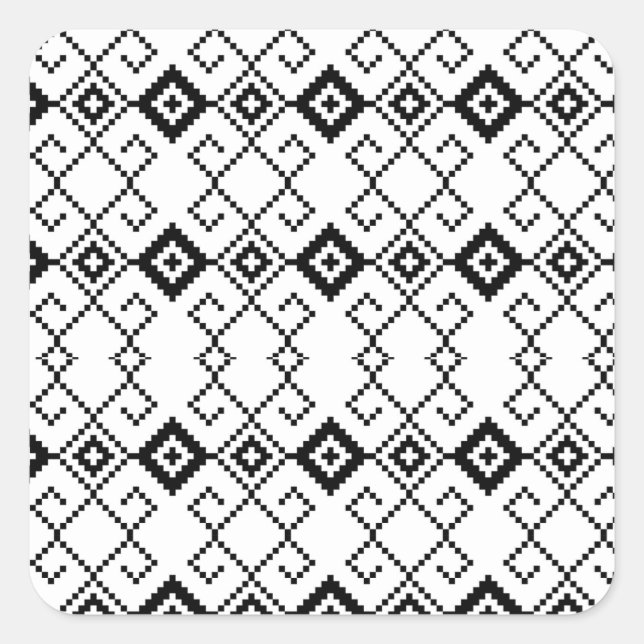 Crafts & Party Supplies Beauty of Tribal Pattern  Square Sticker (Front)