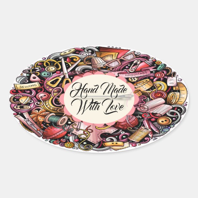 Crafts Sewing Knitting Sticker (Front)