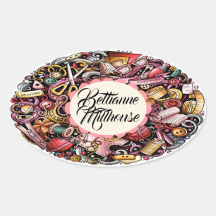 Crafts Sewing Knitting Sticker