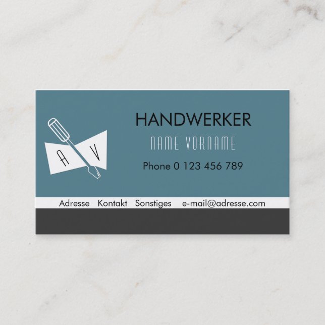 craftsman business card (Front)