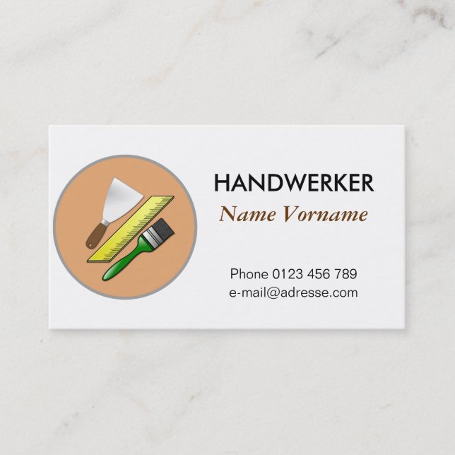 craftsman business card (Front)