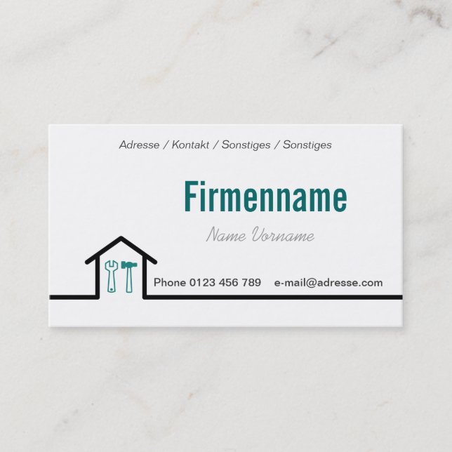 craftsman business card (Front)