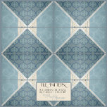 Craftsman Era Arabesque Vintage Collage Left Tile<br><div class="desc">FOR PATTERN: EQUAL NUMBERS OF LEFT & RIGHT SIDE TILE, . NOTE: INSTALLATION RECOMMENDATIONS BELOW. These tiles were created from a large sized collage of new watercolor artwork by internationally licensed artist and designer, Audrey Jeanne Roberts and vintage Craftsmen era art sketches (and some of the coordinating tiles have working...</div>