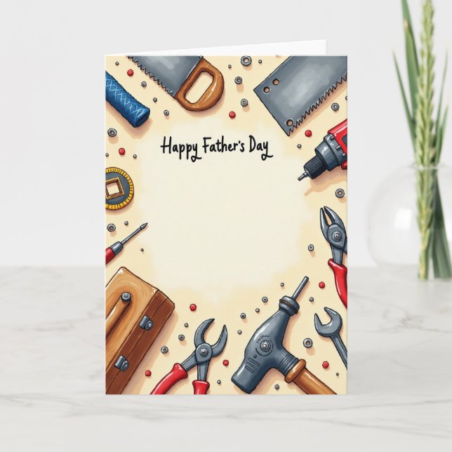 Craftsman Fathers Day Greeting Card (Front)
