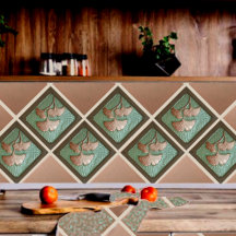Craftsman Gingko Leaf Ceramic Tile