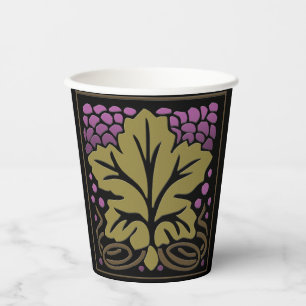 Craftsman Grape Leaf and Grapes Paper Cups