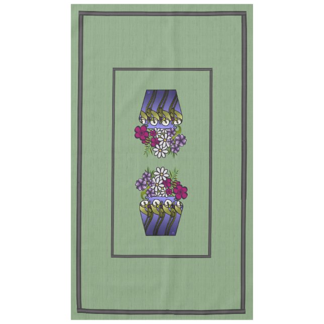 Craftsman Lily Vase 60" x 104" Tablecloth (Front)