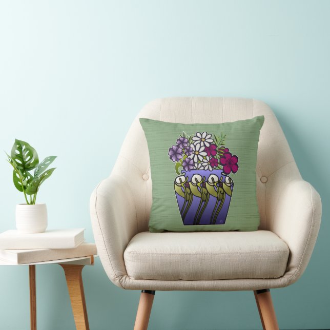 Craftsman Lily Vase  Cushion (Chair)