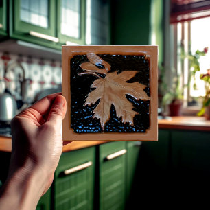 Craftsman Maple leaf Tile Espresso & copper