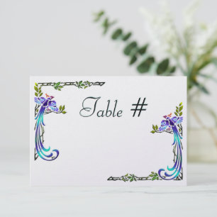 Craftsman Peacocks (Table Numbers) Invitation