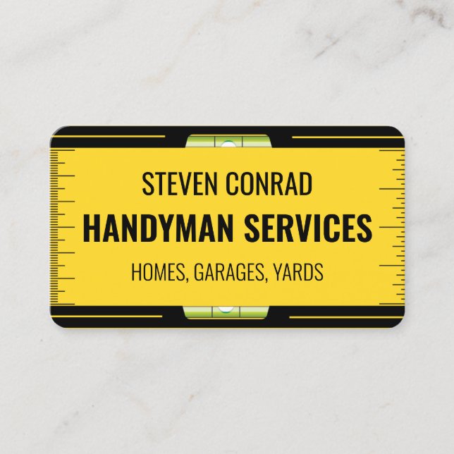 Craftsman precision inspired  business card (Front)