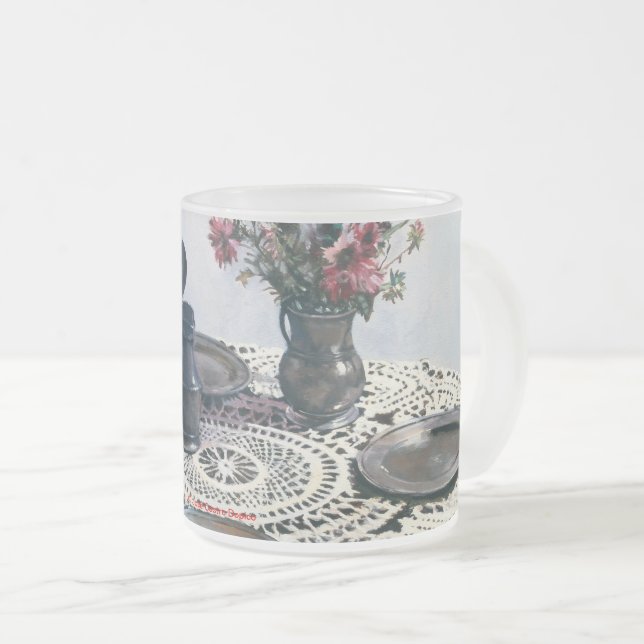 Craftsmanship Frosted Glass Coffee Mug (Front Right)