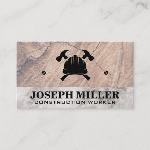 Craftsmen Logo   Wood   Marble Business Card