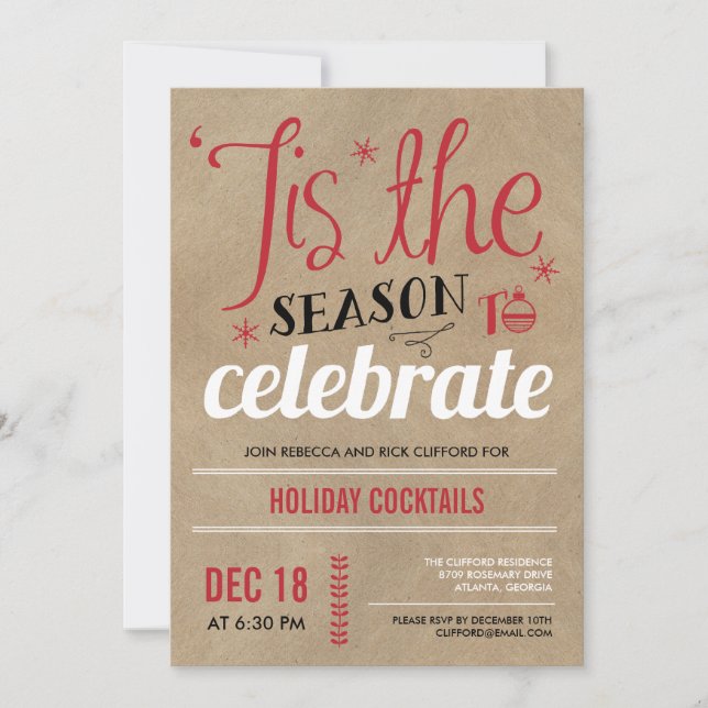 Crafty Celebration Holiday Party Invitation (Front)