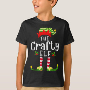 Crafty Christmas Elf Matching Pajama X-mas Party T-Shirt