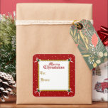 Crafty Christmas Gift Tag Sticker<br><div class="desc">The perfect little peel and stick addition to your Christmas gift wrapping. Please take note: due to the glossy finish on these great stickers,  we suggest using a Sharpie marker when writing on them,  instead of a ballpoint pen.</div>