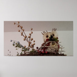 crafty Christmas owl  Poster