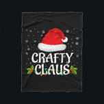 Crafty Claus Christmas Lights Santa Pajama Family  Fleece Blanket<br><div class="desc">Crafty Claus Christmas Lights Santa Pajama Family Matching</div>