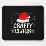 Crafty Claus Christmas Lights Santa Pajama Family  Mouse Mat<br><div class="desc">Crafty Claus Christmas Lights Santa Pajama Family Matching</div>