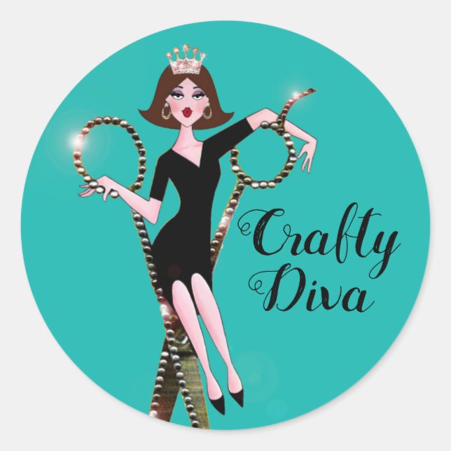 "Crafty Diva" Stickers (Front)