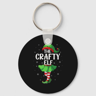 Crafty Elf Christmas Girls Women Elf Squad Xmas Fa Key Ring