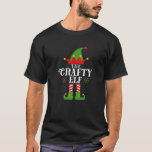Crafty Elf Funny Matching Family Group Christmas P T-Shirt<br><div class="desc">Crafty Elf Funny Matching Family Group Christmas Pajama Premium</div>