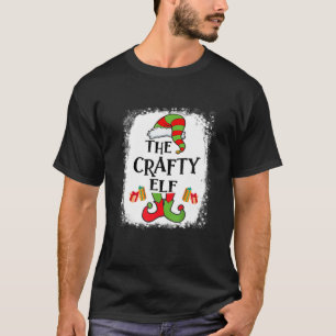 Crafty Elf Matching Family Funny Christmas Party P T-Shirt