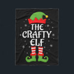 Crafty Elf Xmas Family Matching Elf Squad Christma Fleece Blanket<br><div class="desc">Crafty Elf Xmas Family Matching Elf Squad Christmas</div>
