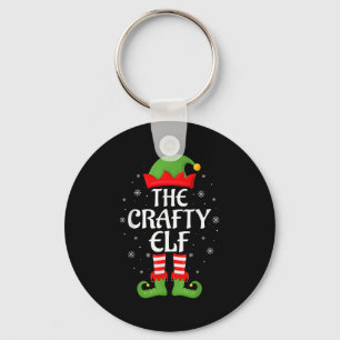 Crafty Elf Xmas Family Matching Elf Squad Christma Key Ring