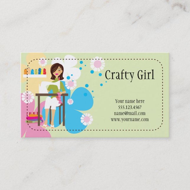 Crafty Girl Business Card (Front)