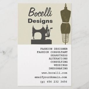 Crafty Ladies Seamstress Fashion Stylist Modern Flyer