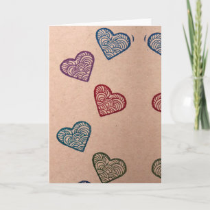 Crafty Love Hearts Card