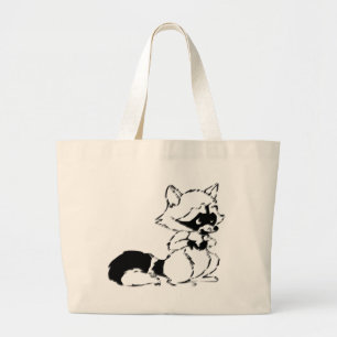 Crafty Racoon Large Tote Bag