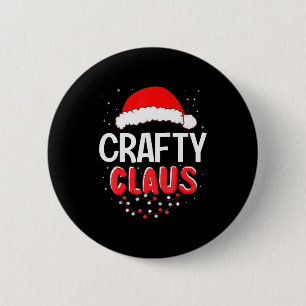 Crafty Santa Claus Christmas Matching Costume  6 Cm Round Badge