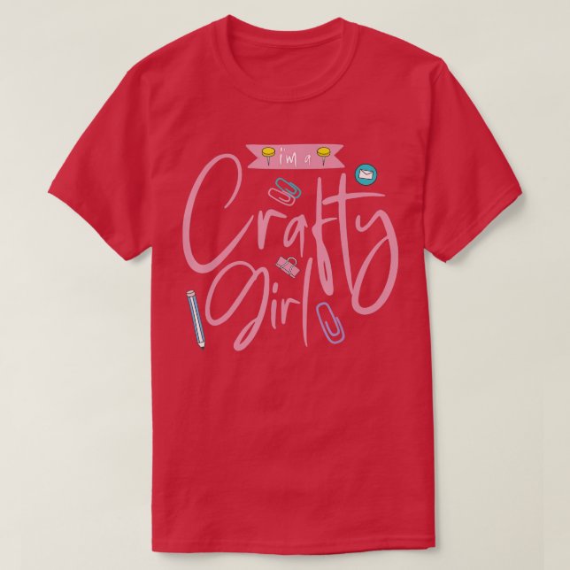 Crafty Scrapbooking Girl Book Crafting Love  T-Shirt (Design Front)